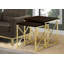 Ensemble de 2 tables gigognes d'appoint - tables de bout décoratives en métal pour le salon ou la chambre à coucher-1906549670-1906549671