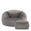 Kingston Velvet Bean Bag and Square Footstool-63656898