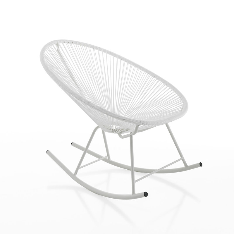 Swarthmore Metal Rocking Chair, White, Black