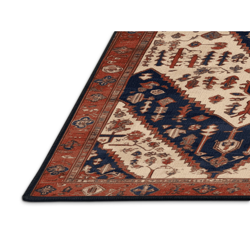 Tapis brun lavable à la machine, Rectangle 6 pi x 9 pi