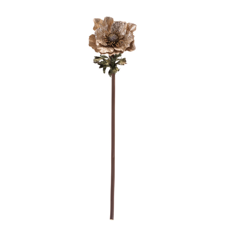 Tige de fleur métallique anémone (ensemble de 4)