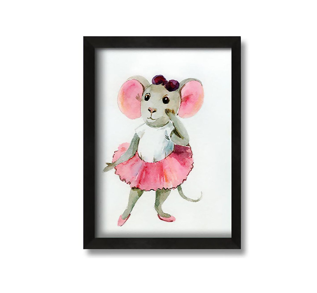 Gerahmtes Leinwandbild Ballerina Mouse 2