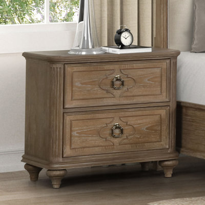 Table de chevet, chêne rustique