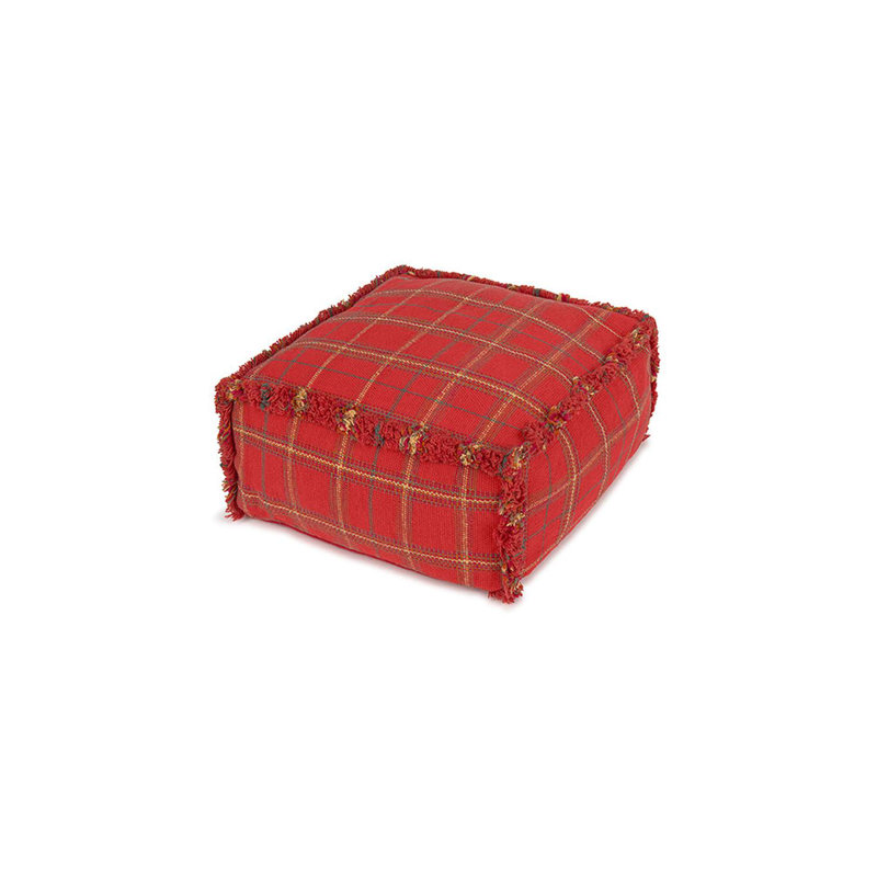 Wouf Wouf! Square Pouf, Red