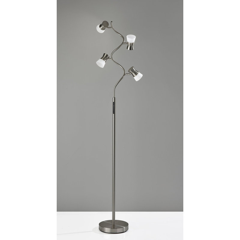Fadya 68.5'' Brushed Steel LED Tree Floor Lamp