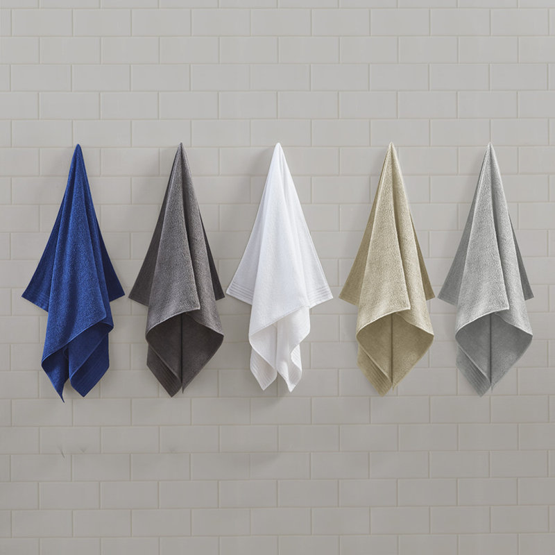 100% Cotton Quick Dry 12 Piece Bath Towel Set, Gray