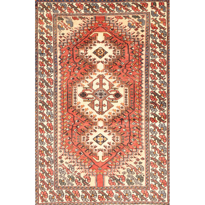 Tapis traditionnel beige / brun, Rectangle 5 pi x 7 pi