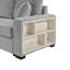 Modern Sofa Couch 111.8" Modular Sofa Upholstered Sofa Couch 3-Seater Sofa With Storage Armrest And Center Console For Living Room, Grey-239836982