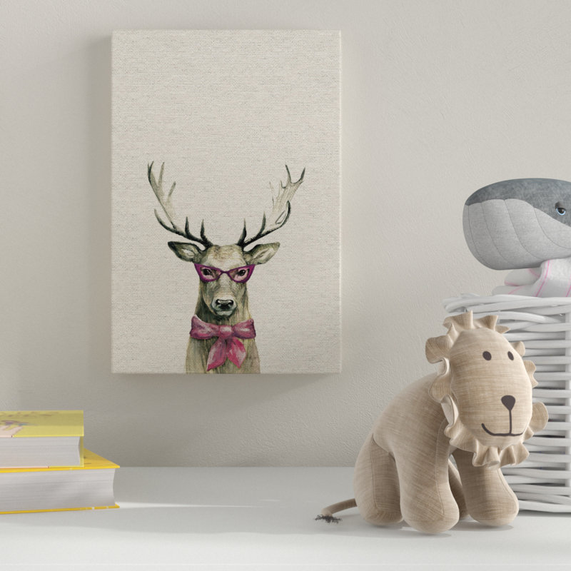 «Pink Buck II», reproduction d'art sur toile tendue, H 24 po x l 16 po x P 1,5 po
