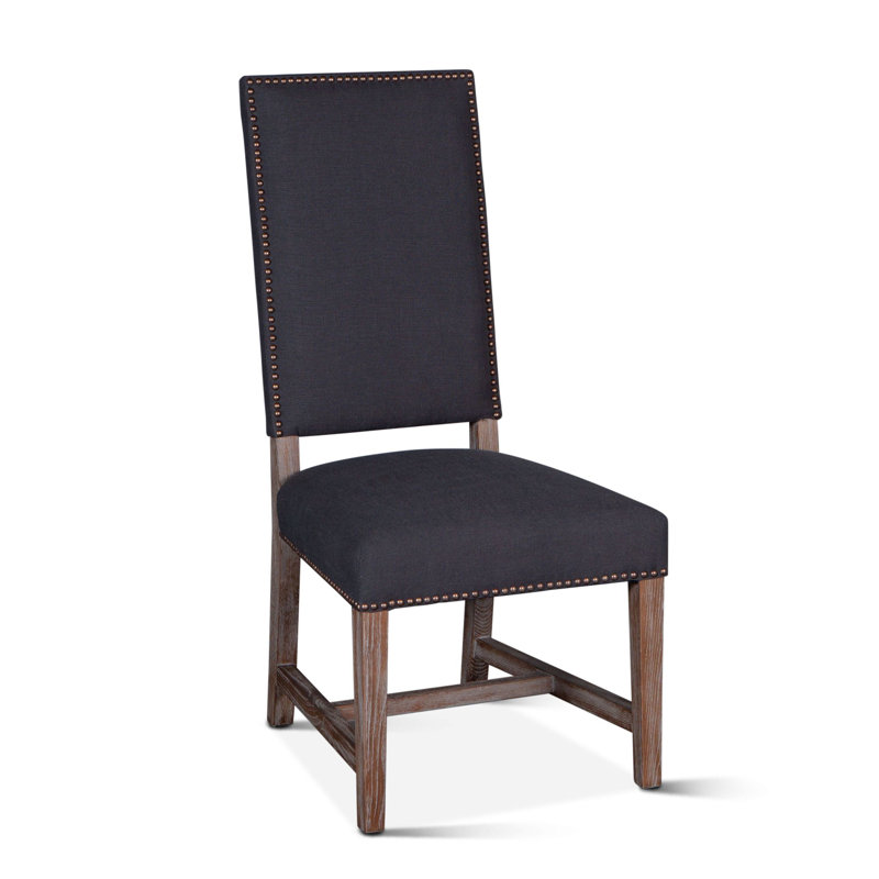 Andersons 18.5'' H Linen Upholstered Parsons Chair, Dark Gray