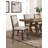 Transitional Style 2Pcs Side Chairs Rustic Oak Solid Wood