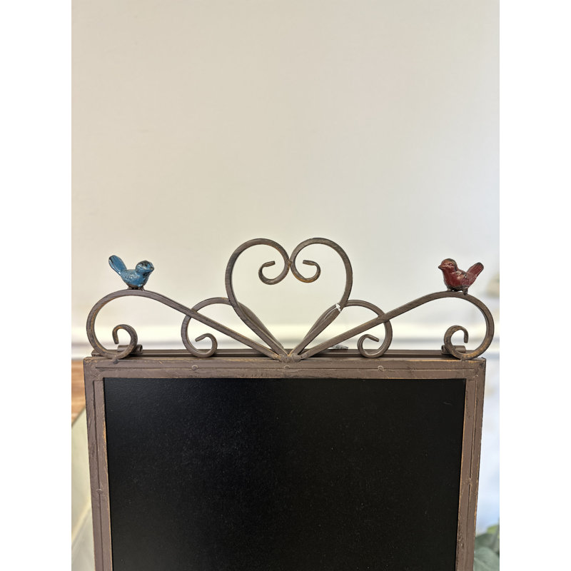 Tableau noir pliable avec cadre en métal