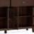 Artisan 60"W Solid Wood 4-Door Sideboard Buffet with Tempered Glass Doors and 2 Drawers-1200148777