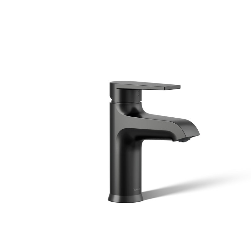 Kohler Hint Single-Handle Bathroom Faucet with Pop-Up Drain Assembly, One Hole Bathroom Sink Faucet, 1.2 gpm, Matte Black