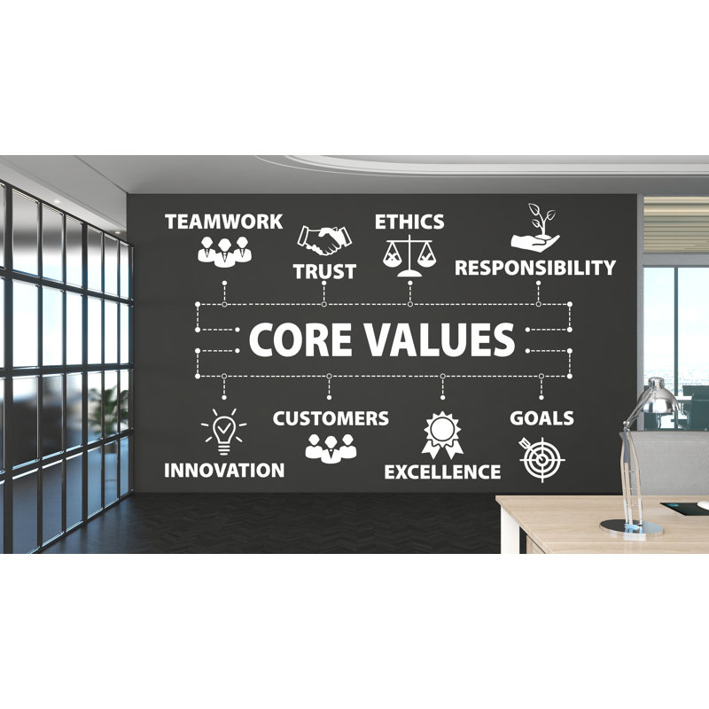 Autocollants muraux Core Value, Rouge, H 15 po x l 24 po, Oui