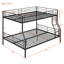 Lit superposé double en métal noir-311589341