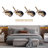 Brass Furniture Casters Set, 360° Swivel Wheels