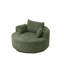 Fauteuil rond à compression de 55 po avec dossier rembourré et assise profonde-985195120