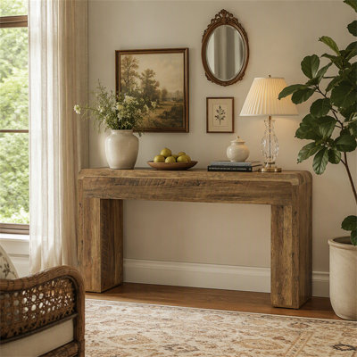 70.9" Console Table, Wooden Sofa Table Entryway Console Foyer Table
