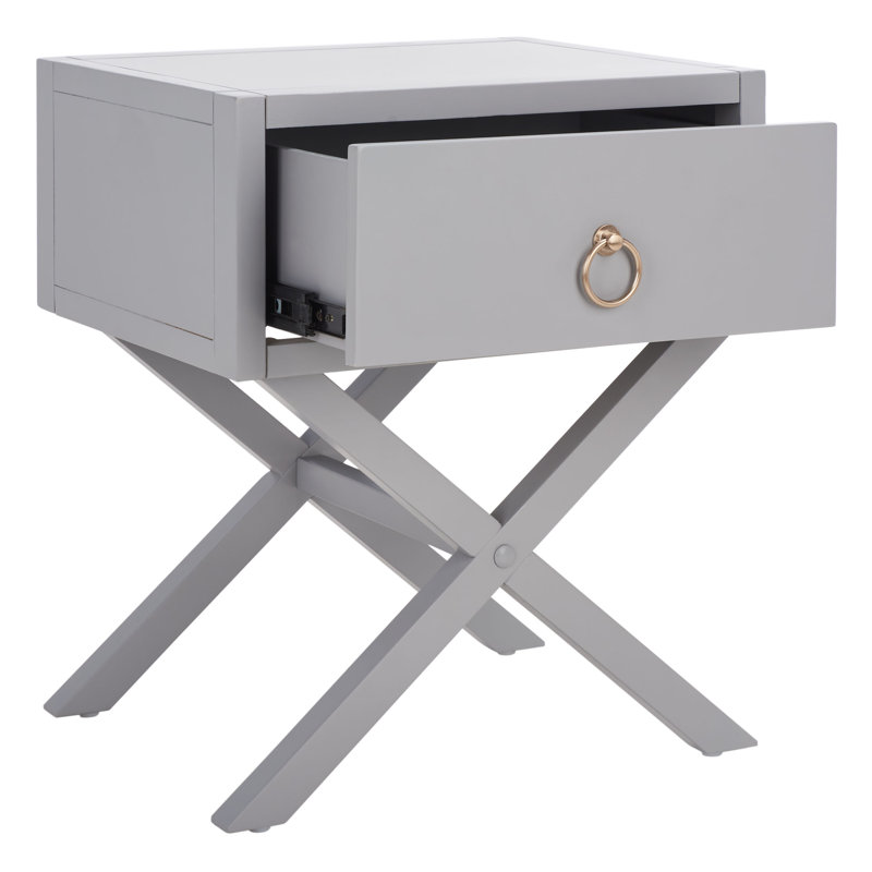 Commer 1 - Table de chevet à tiroir, Gris