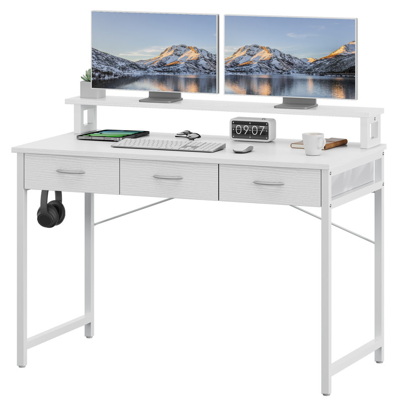 Bureau d'ordinateur 17 Stories, Blanc