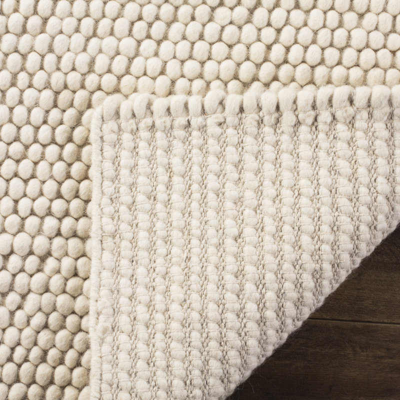 Natura Solid Color Area Rug In Ivory, Rectangle 152 x 244 cm