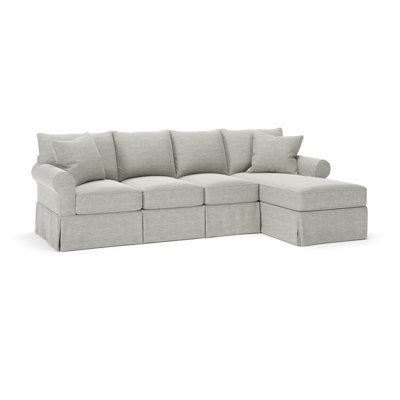 Amari Slipcovered Sectional with Sleeper Sofa