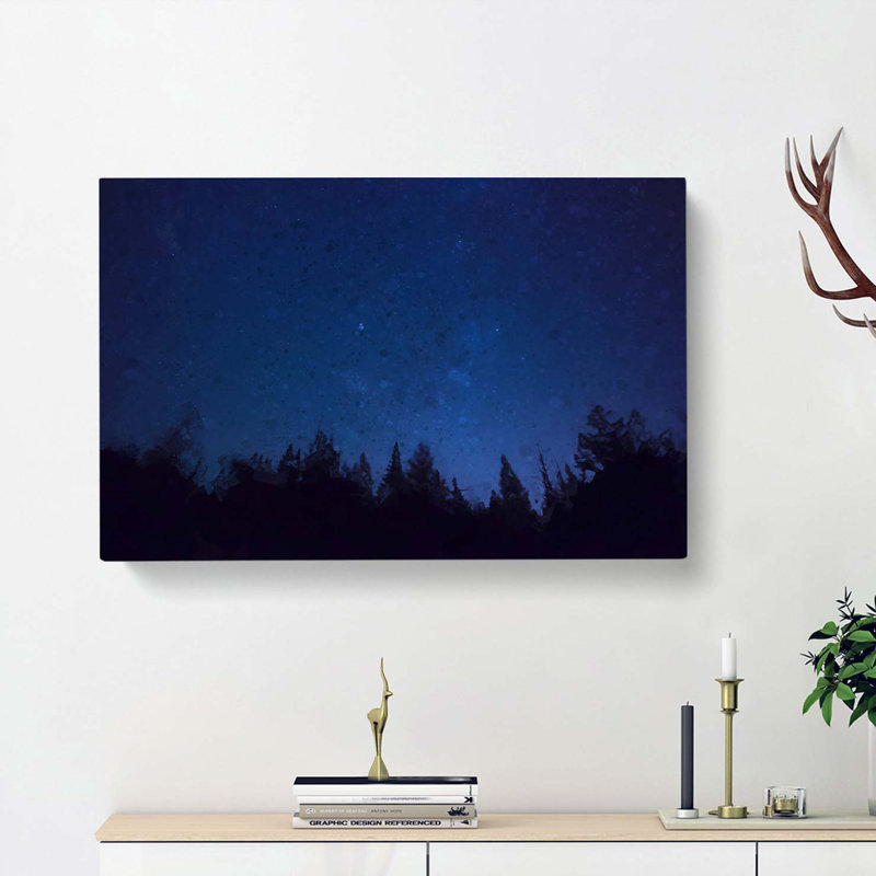Stars At Night In Abstract - Wrapped Canvas Print, 35cm H x 50cm W x 3cm D