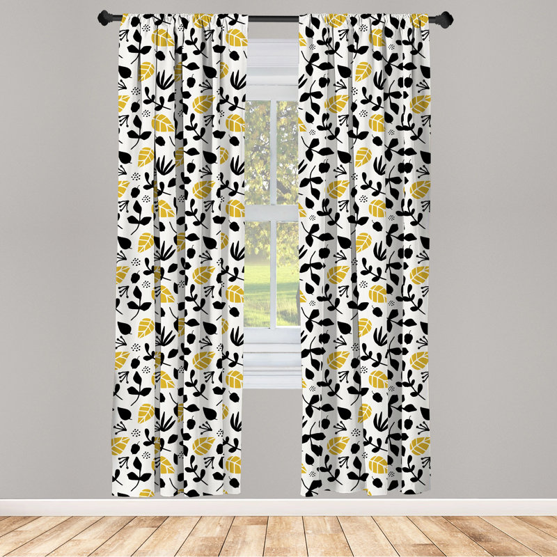 Acorn Floral Semi-Sheer Rod Pocket Sliding Panel, 28" x 63"
