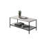 Ensemble de table 3 pièces de style rustique à finition blanche 1 table basse 2 tables de bout 2 pièces de style minimaliste-121049965