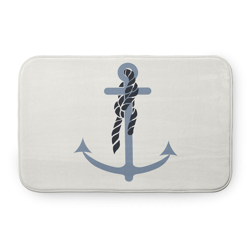 Tapis de bain Nautical Nights, Bleu, L 17 po x L 24 po