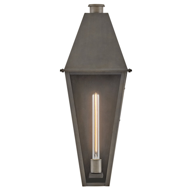 Endsley Single Light Outdoor Aluminum Wall Mount Lantern, 26" H x 10" W x 8" D