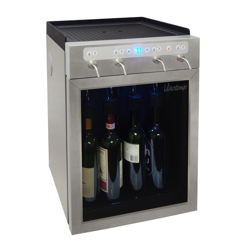 Vinotemp Wine Dispenser with Push Button Controls, Stainless Steel