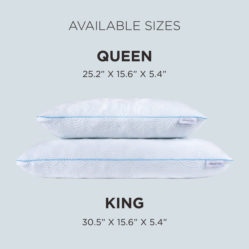 TEMPUR-Cloud Adjustable Cooling Pillow, Queen, 2 Pack