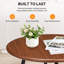Patio Steel Side Table Woodgrain
