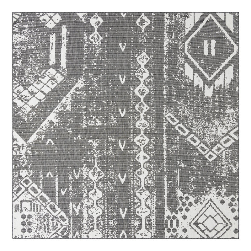 Wilmslow Geometric Indoor / Outdoor Rug, Square 10'8"
