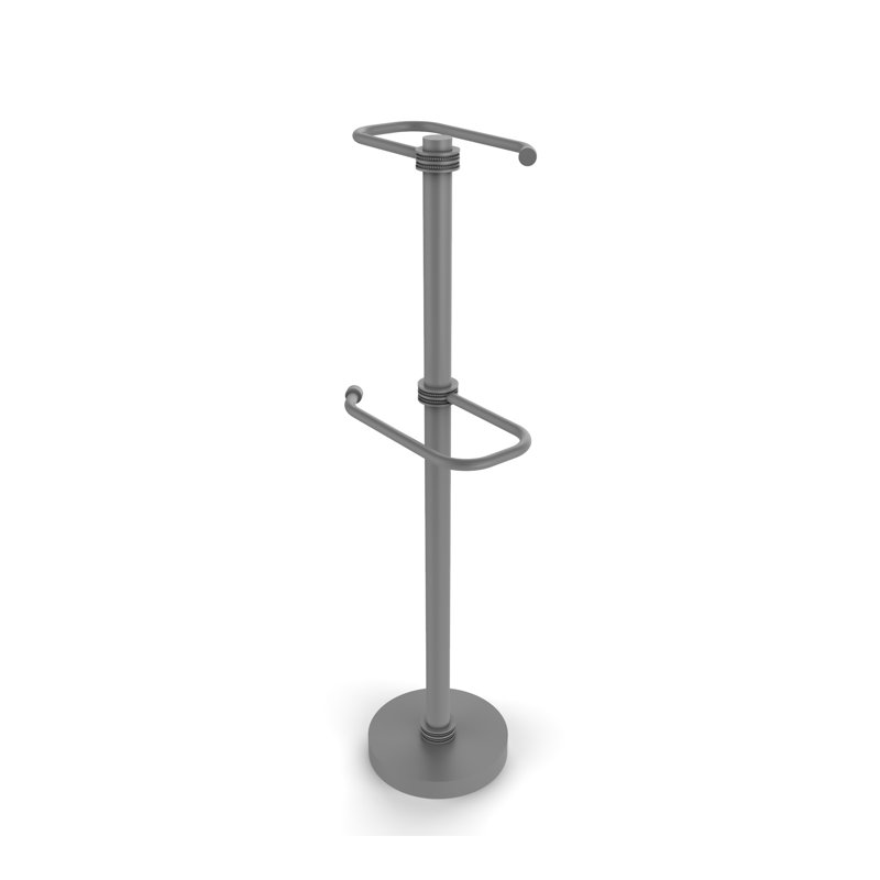 Porte-papier hygiénique sur pied 2 rouleaux, Gris mat