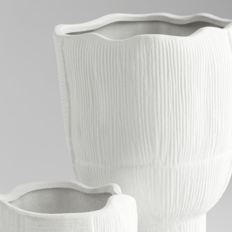 Astreae Handmade Ceramic / Porcelain Table Vase, 14" H x 9.5" W x 9.5" D