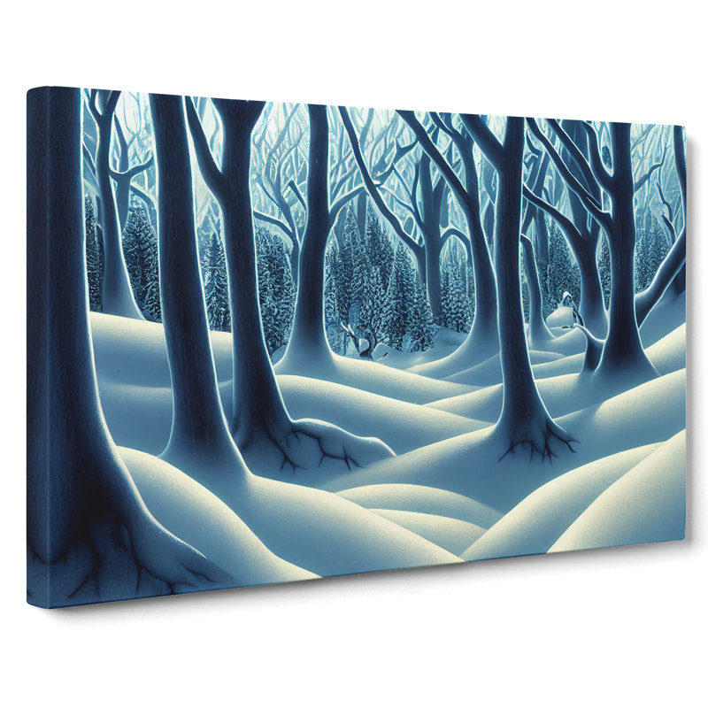 A Quirky Winter Forest - Wrapped Canvas, 50cm H x 76cm W x 3cm D
