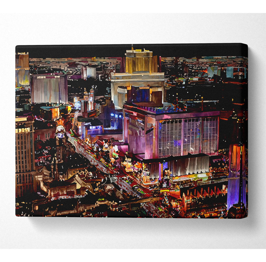 Las Vegas Strip Night Lights - Leinwanddrucke auf Leinwand