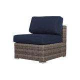 Lazaro Wicker Fully Assembled 5 Person Seating Group with Sunbrella Cushions