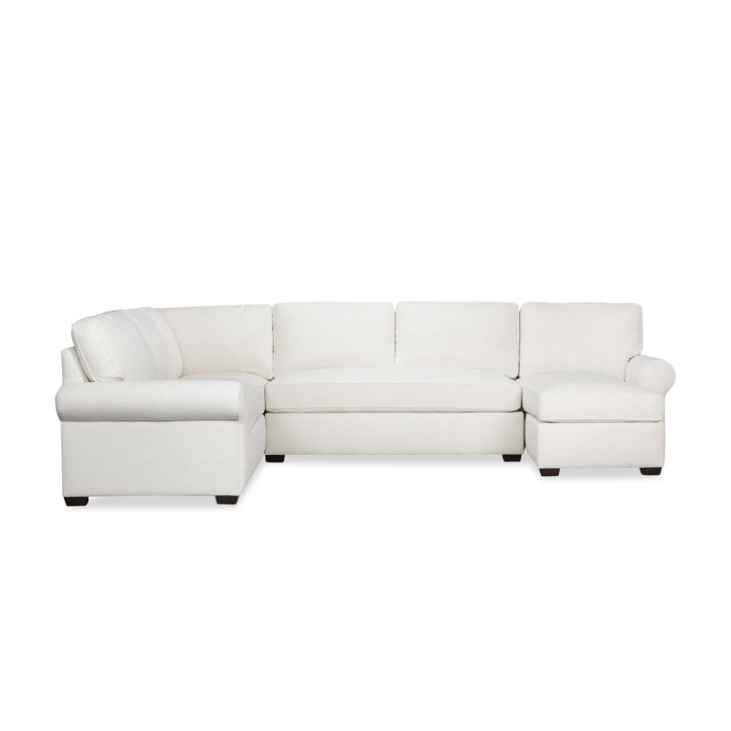 Canapé modulaire rembourré 4 pièces Porter, Chenille Crypton® neige Nomad, Orienté à droite