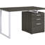 Bureau 3 pièces gris vieilli - Grande surface de travail moderne avec 3 tiroirs spacieux et un grand espace de rangement pour une efficacité optimale