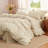 Nayoroom 3 Pieces Ruched Duvet Cover Set Bed Set Boho Bedding Set For Bedroom Soft Fluffy Ruffle Comforter Cover Set With Pillowcases-112392158-112392157