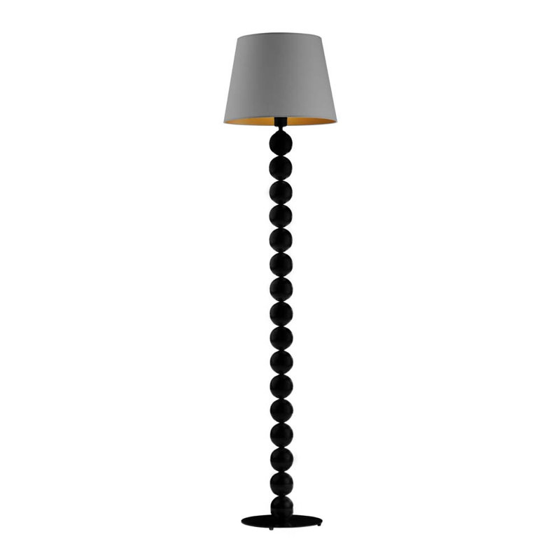 Fernandes 166cm Traditional Floor Lamp, Grey, Black