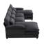 6 méridiennes en velours, rembourrées en forme de U moderne avec 4 coussins lombaires et dossiers pour canapé de salon, coussins, dispositif latéral-121047629