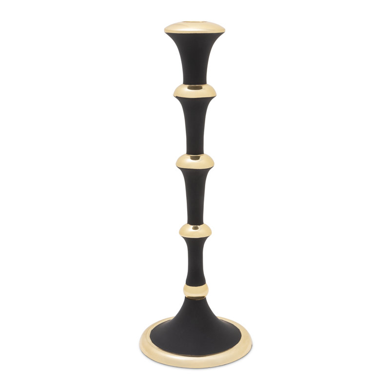 Bougeoir de table en acier inoxydable, H 10,25 po x l 3 po x P 3 po