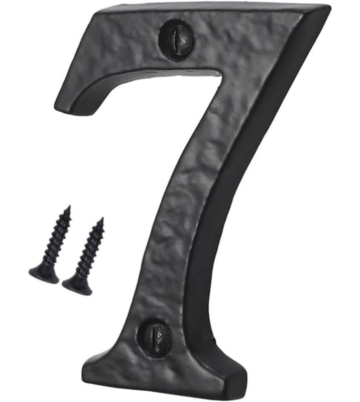 Antique Black Door Number 3inch 7.5cm H Cast Iron House Letters And Numbers, 1