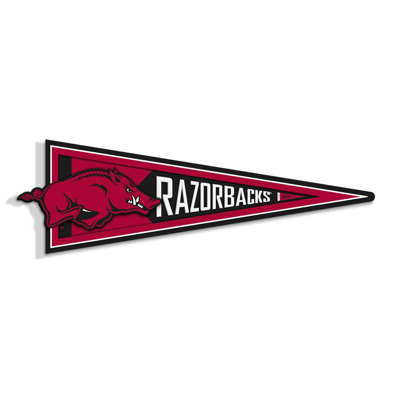 Latitude Run® NCAA Arkansas Razorbacks Pennant Sign | Wayfair