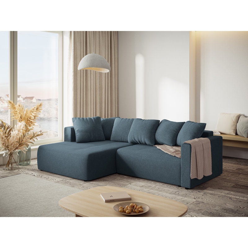 Ironesha 4 Seater Sofa Bed, Left Hand Facing, Blue